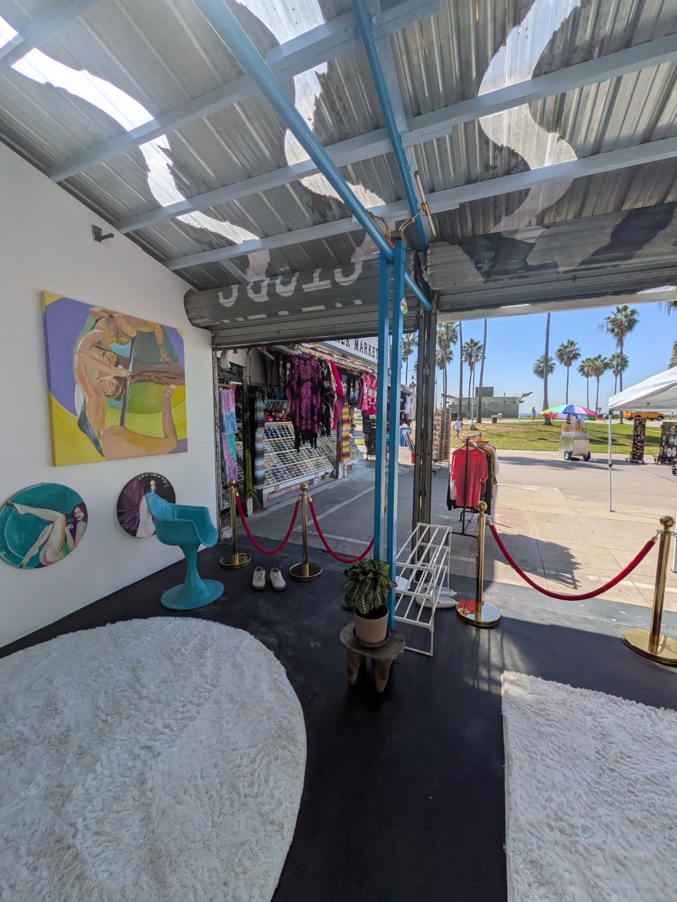 The Open Door — Palms and the beach just past the velvet rope